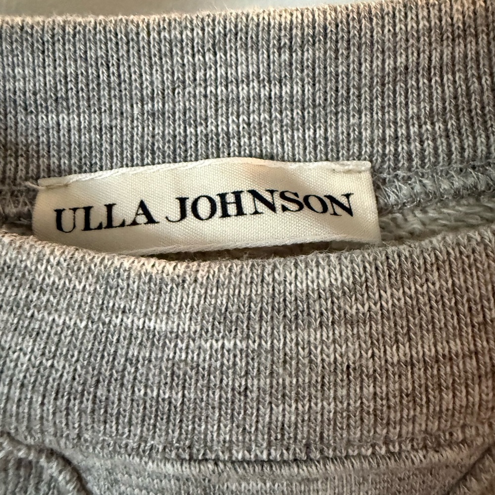 Ulla Johnson Philo Gray Puff Sleeve Sweatshirt - Size S - Picture 3 of 4